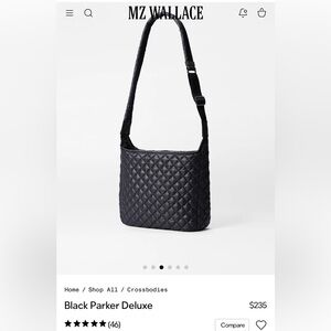 MZ Wallace Black Parker Crossbody Bag